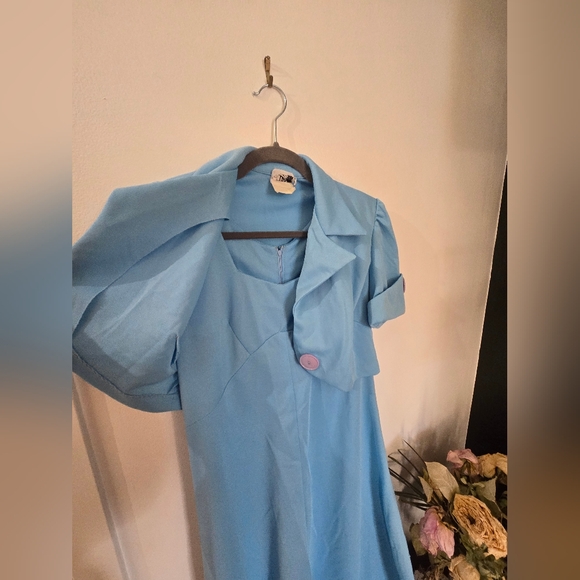 VINTAGE PARFAIT 60'S 2 PIECE POLYESTER DRESS - Picture 6 of 9